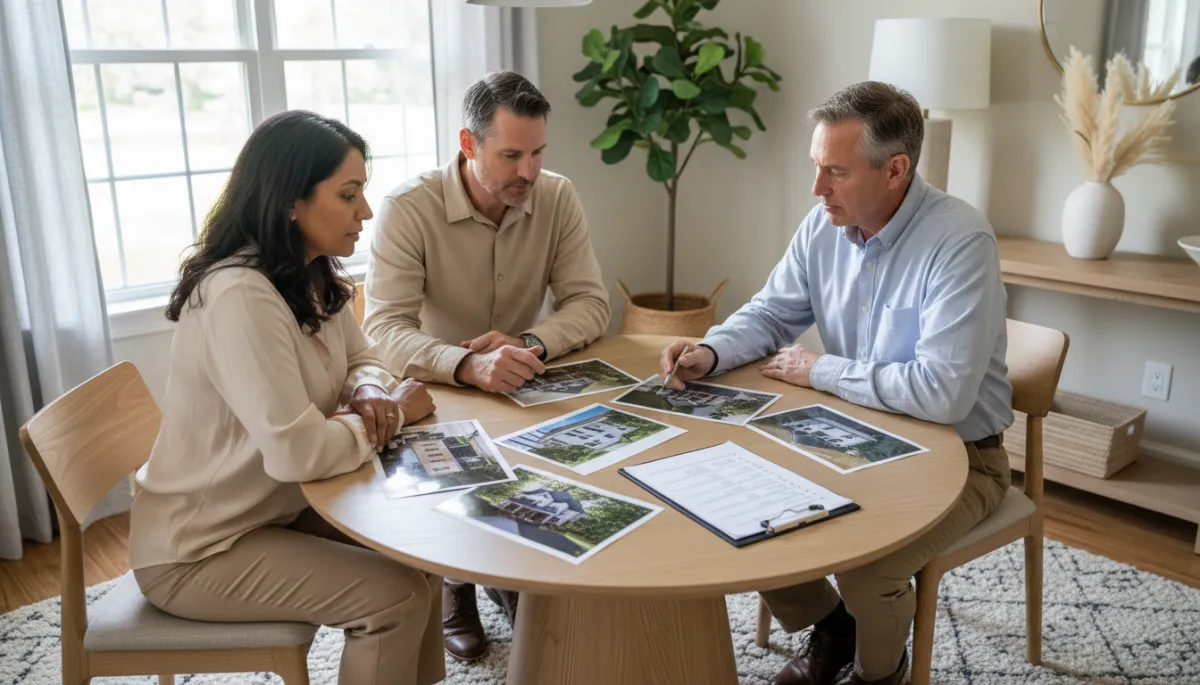 Springfield VA homeowners reviewing home sale preparation plan with a local real estate agent