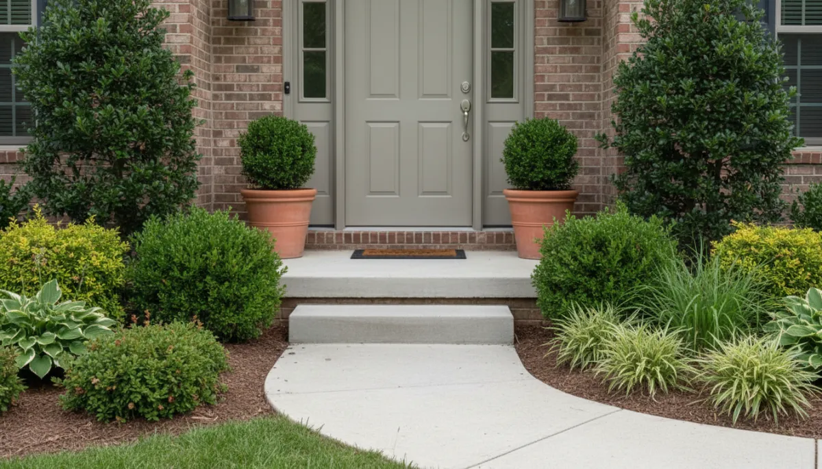 Inviting front entry of a Springfield VA home with improved curb appeal