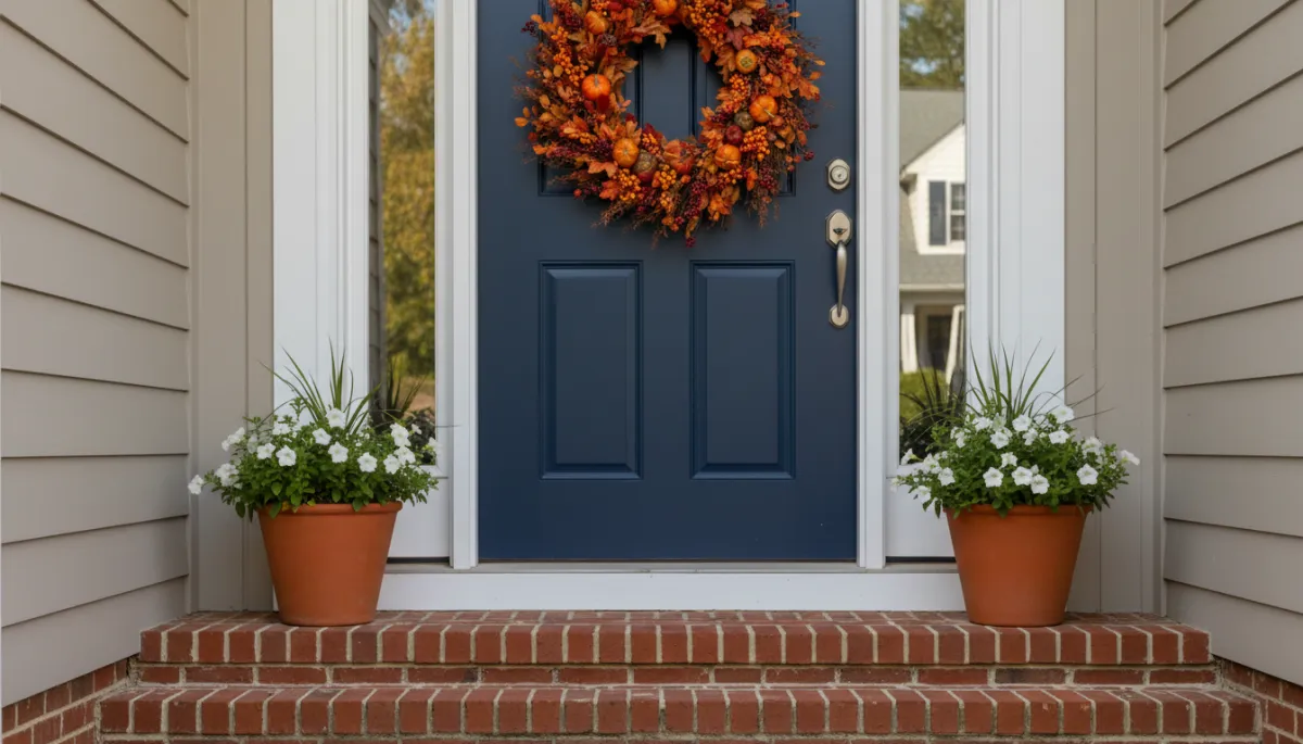 Photorealistic Northern Virginia home entryway with strong curb appeal