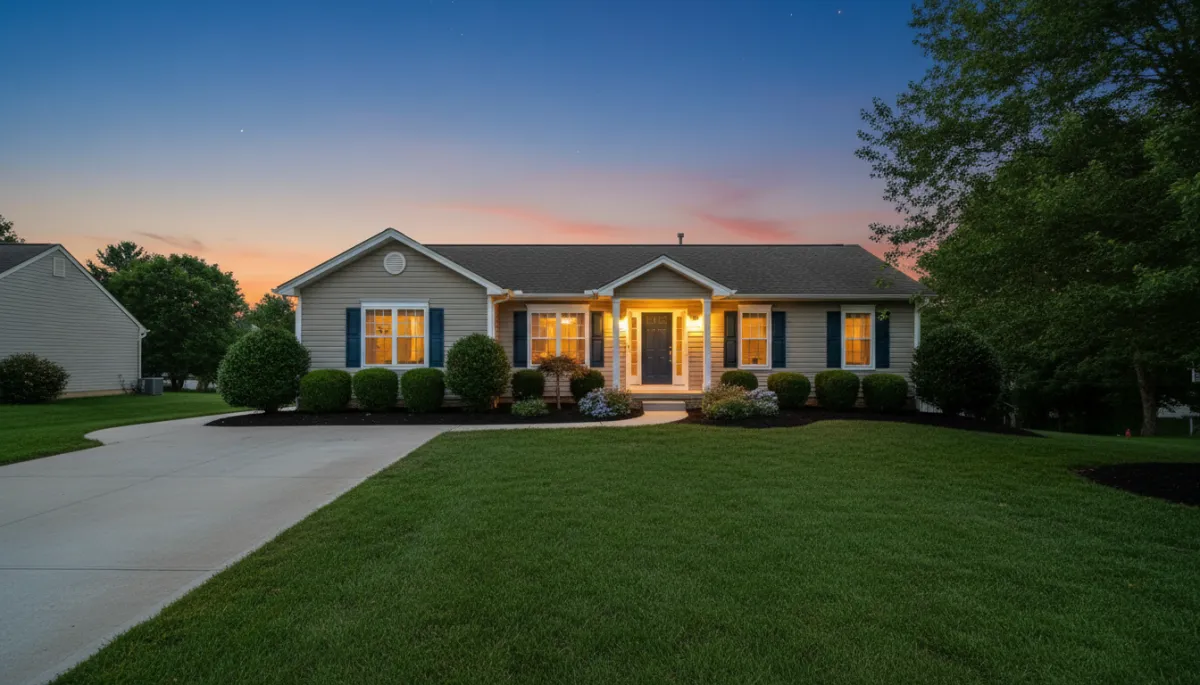 Photorealistic exterior of a well-prepared Oxon Hill home with strong curb appeal Photorealistic exterior of a well-prepared Oxon Hill home with strong curb appeal