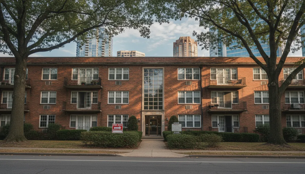 Professionally staged interior of an updated older Arlington condo