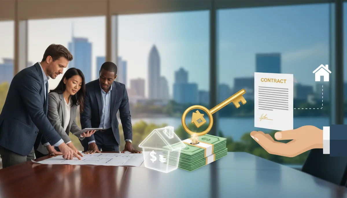 Buyer and real estate agent in Arlington reviewing a checklist of questions before signing an agreement