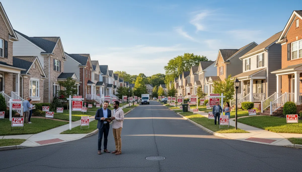 Add another realistic image. Context: This is for a blog post about "Arlington Has More Homes for Sale Than a Year Ago. What Does That Mean?". Style: Professional quality, photorealistic, high resolution
