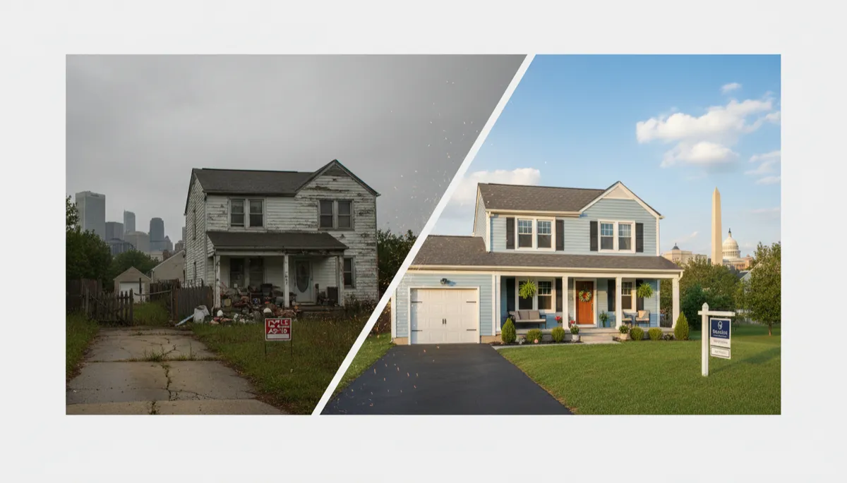 Use 2 realistic images. Context: This is for a blog post about "Should I Sell My Arlington Home As-Is or Get It Ready First?". Style: Professional quality, photorealistic, high resolution