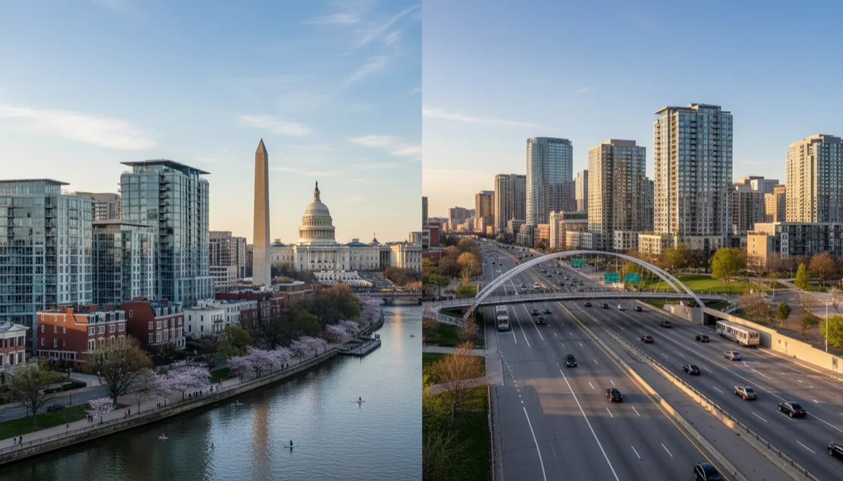 Simple side-by-side comparison of DC and Arlington housing numbers.
