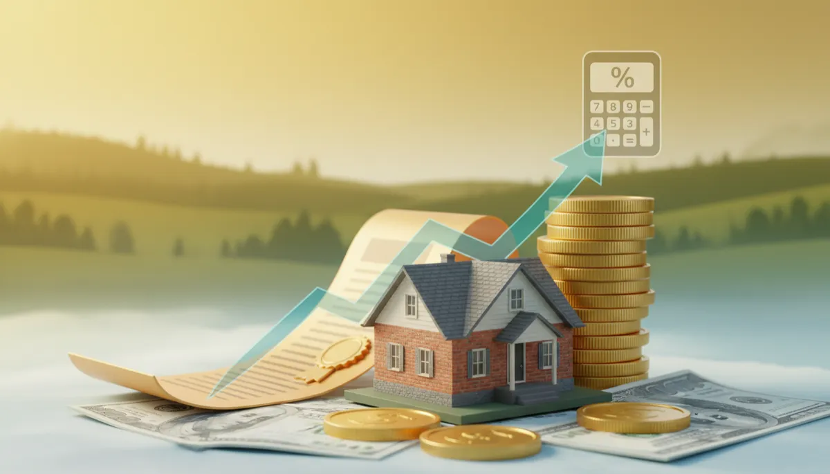 Add another realistic image. Context: This is for a blog post about "How Much Tax Do I Pay When I Sell My House in Virginia?". Style: Professional quality, photorealistic, high resolution