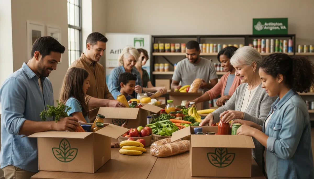 Add another realistic image. Context: This is for a blog post about "How Can I Help Arlington Neighbors With Food This Season?". Style: Professional quality, photorealistic, high resolution