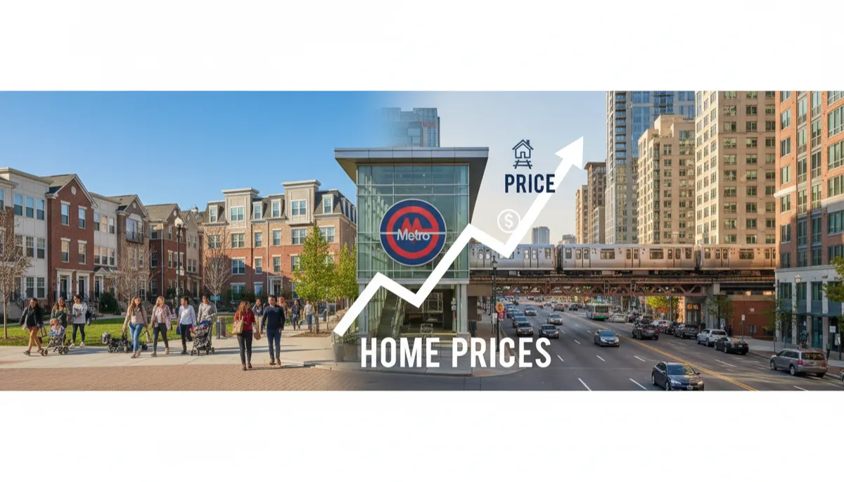 Add another photo. Context: This is for a blog post about "Does Living Near Metro Change Home Prices in Arlington?". Style: Professional quality, photorealistic, high resolution