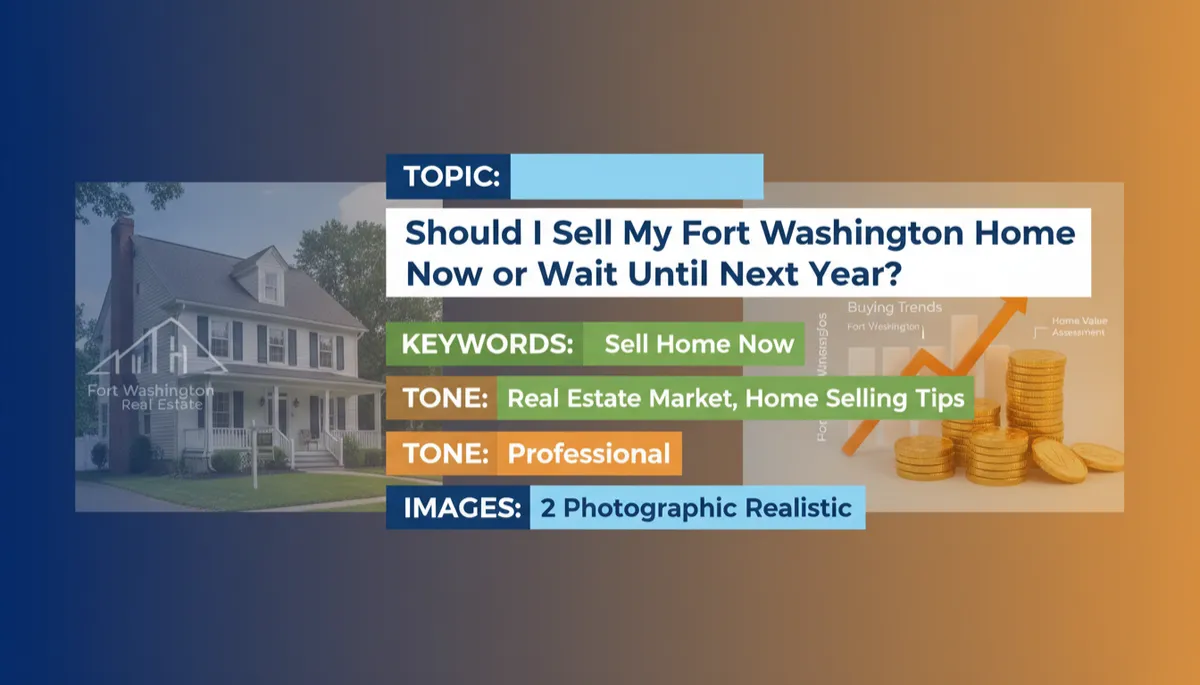Sell Fort Washington Home Now or Wait?