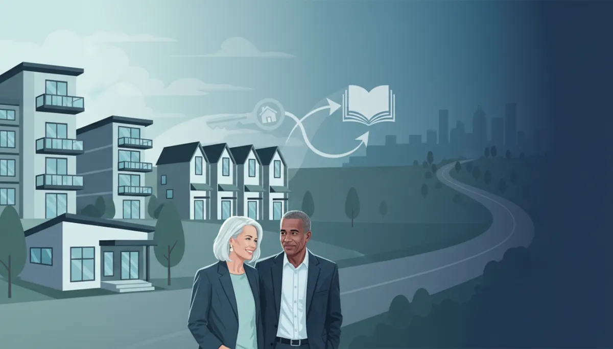 Aerial view of North Atlanta neighborhoods with mature trees