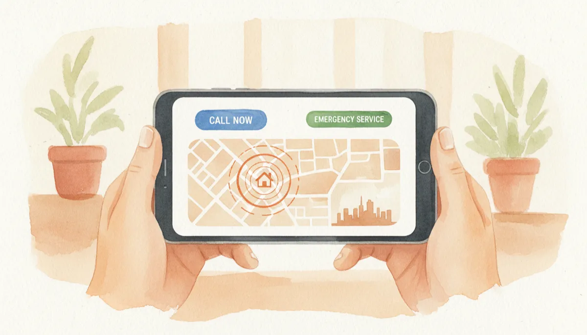 Customer using a mobile-friendly local service website with clear calls to action