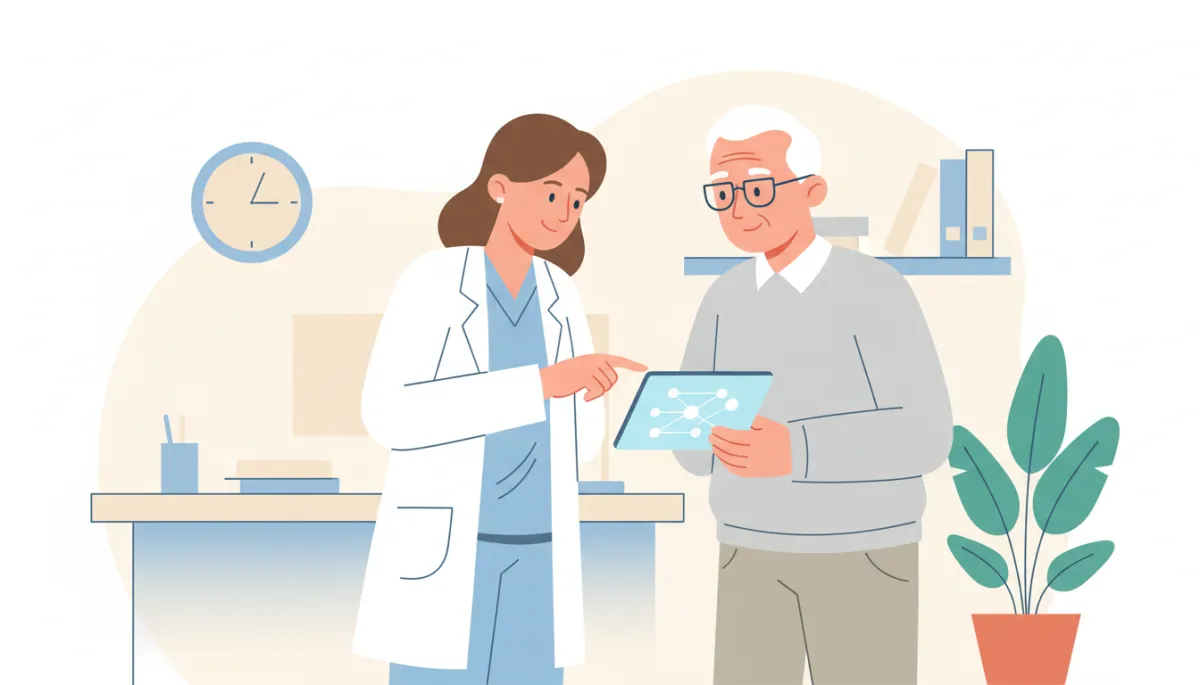 Medicare-eligible patient discussing care options with a doctor