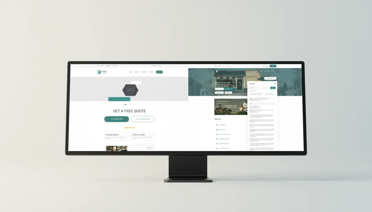 Comparison of a high-converting local business website and an outdated one Comparison of a high-converting local business website and an outdated one