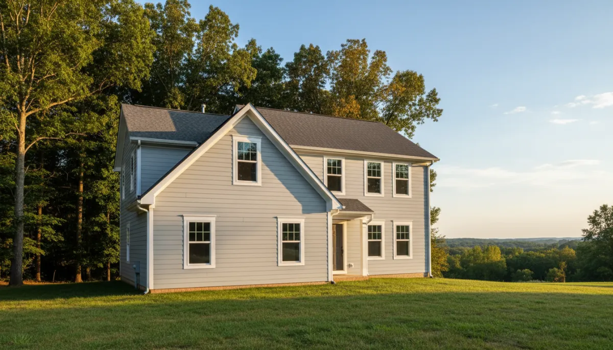 Richmond home with newly installed fiber cement siding and white trim