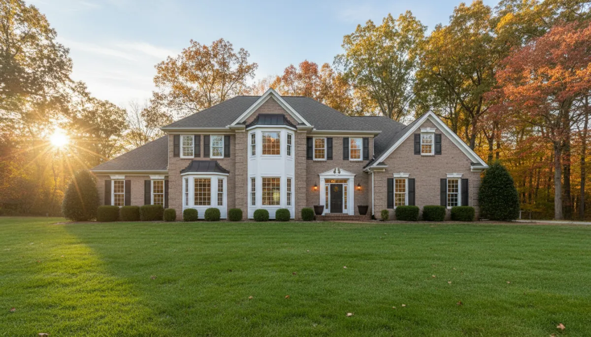 Energy efficient window replacement in Richmond VA - new vinyl windows on suburban home