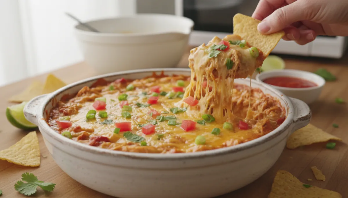 Microwavable Chicken Enchilada Dip in 15 Minutes