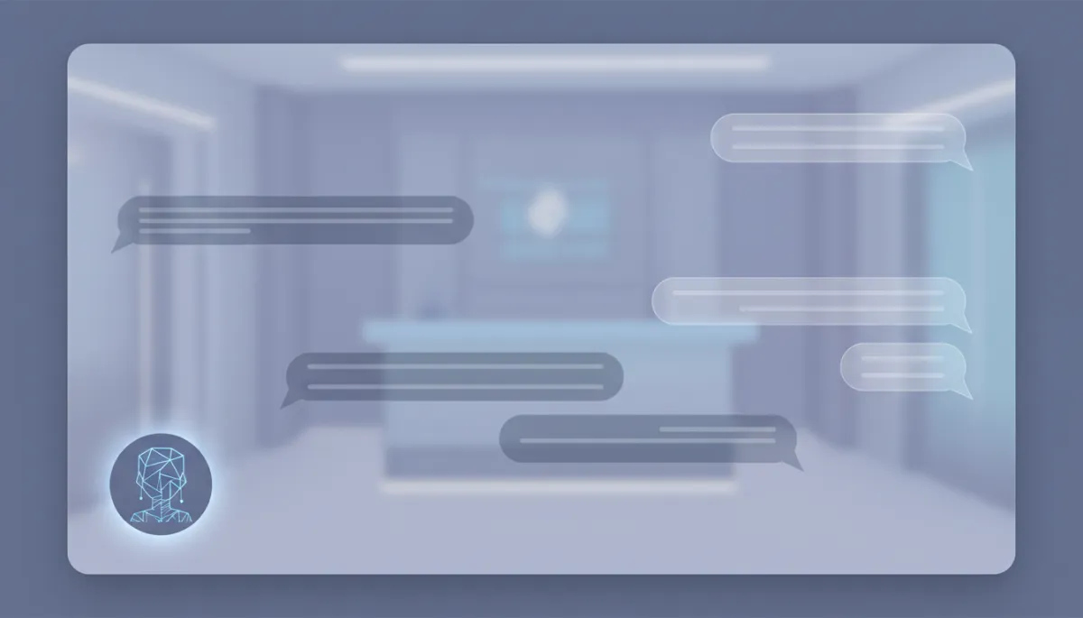 Interfaz de chat con asistente virtual en clínica