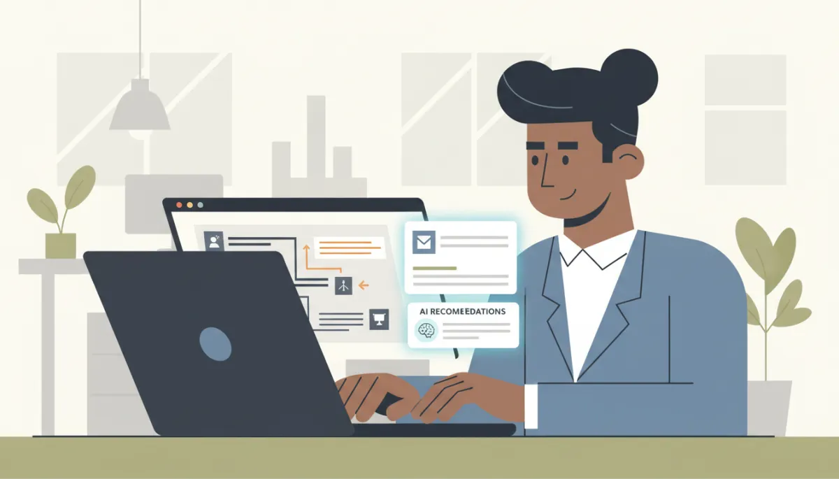 Profesional de agencia gestionando campañas y automatizaciones desde un panel de CRM con IA