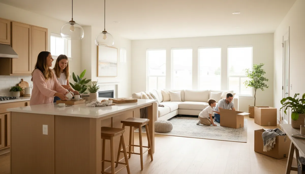 Family enjoying the lifestyle benefits of a new, more suitable home