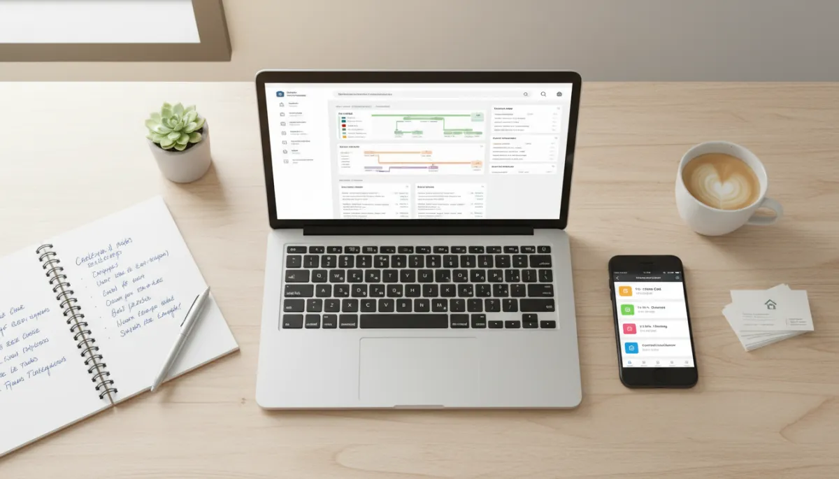 Real estate agent using a CRM and notes to manage follow-up with sellers