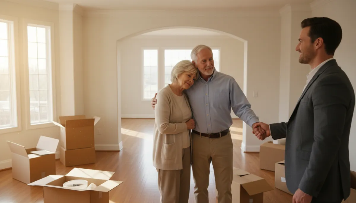 Older couple saying goodbye to their longtime home with support from their agent