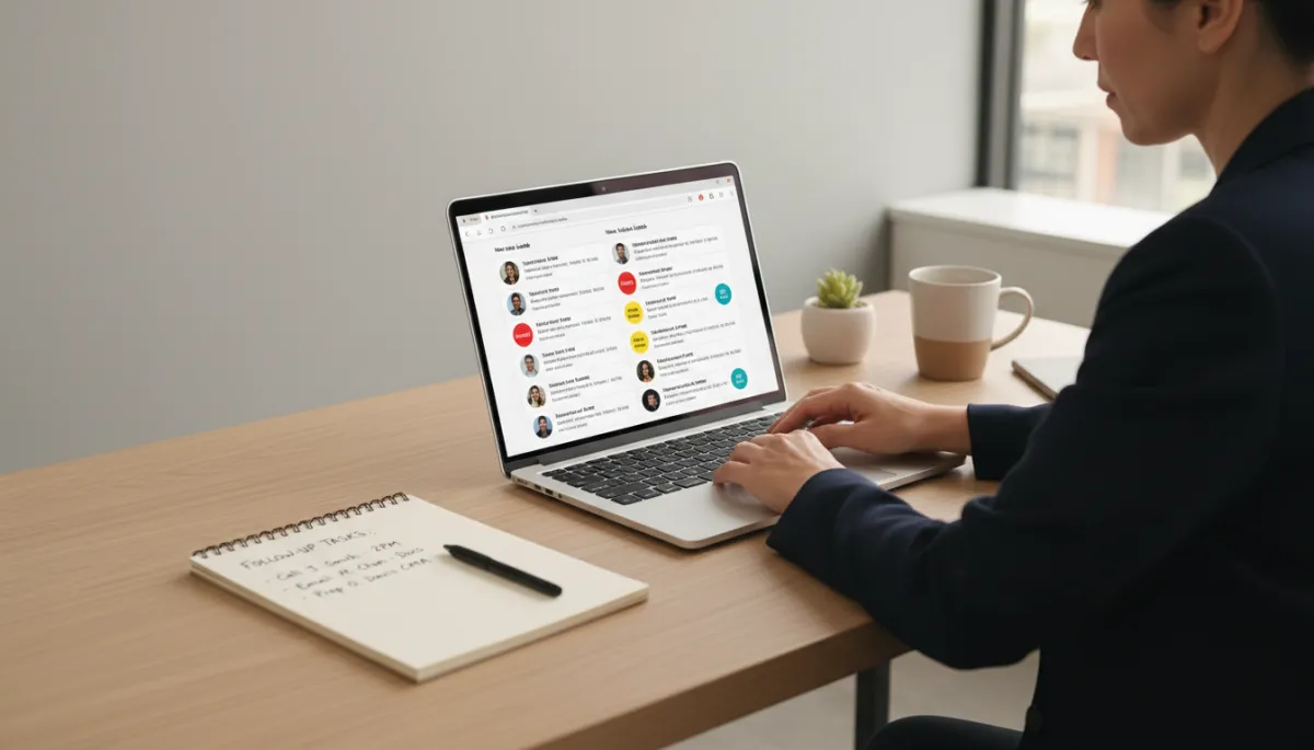 Real estate agent organizing equity-rich seller leads in a CRM