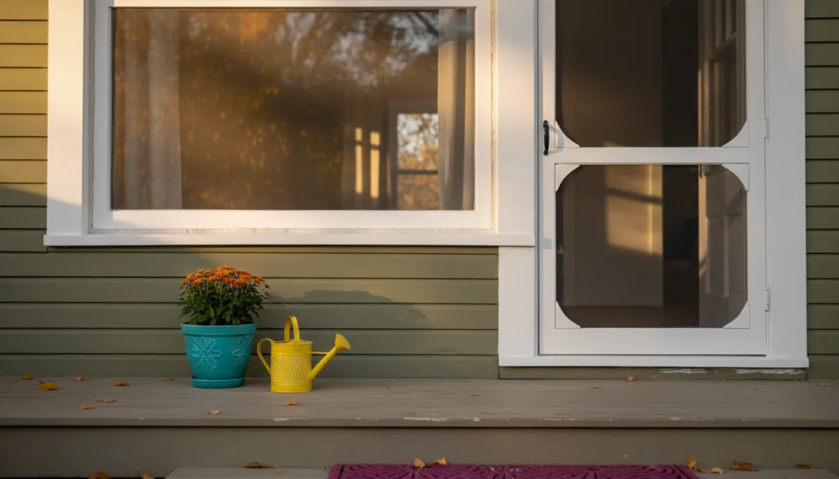 Front porch with repaired trim, clean caulk, and no clutter