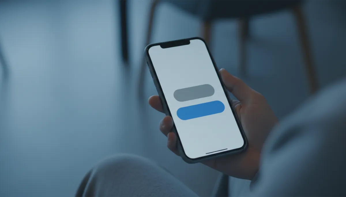 Customer receiving a one-tap online review request on their smartphone