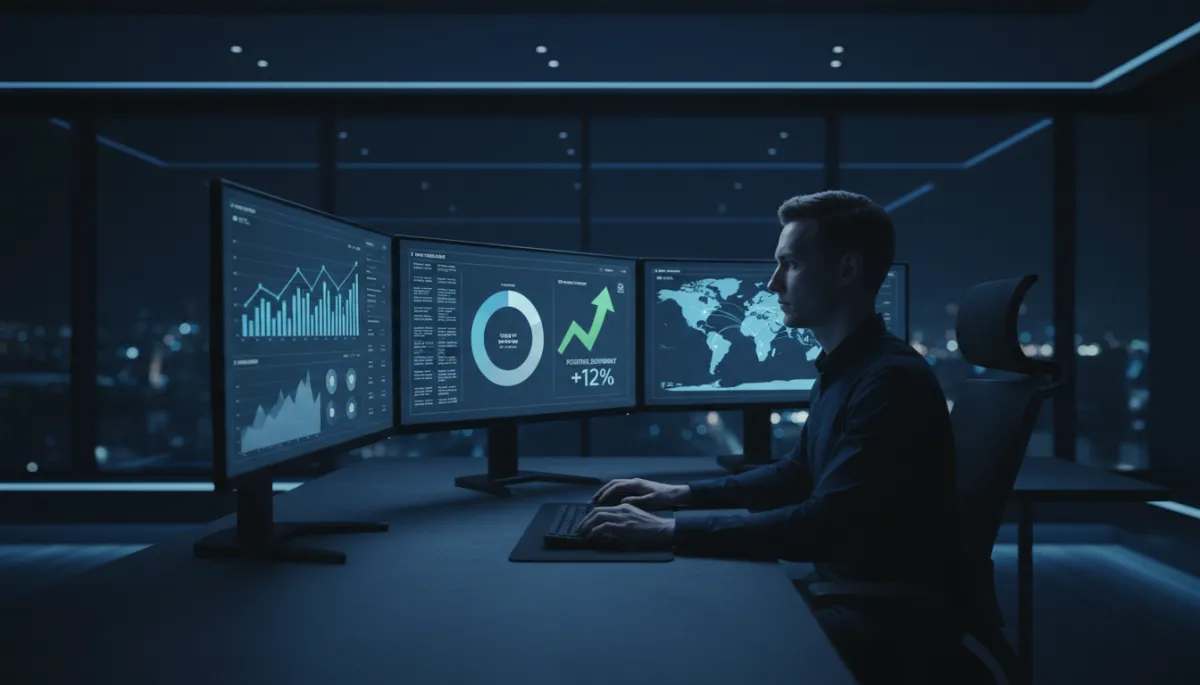 Operations leader monitoring automated review and customer feedback analytics