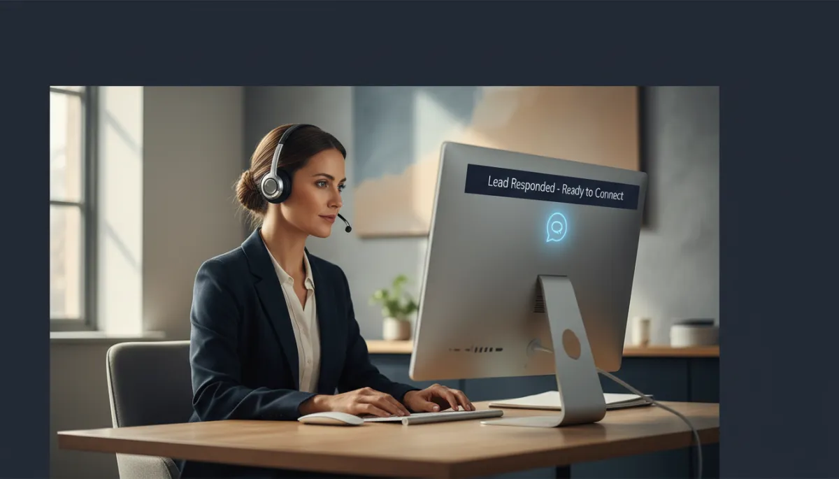 Sales representative receiving a live handoff from an automated nurture system