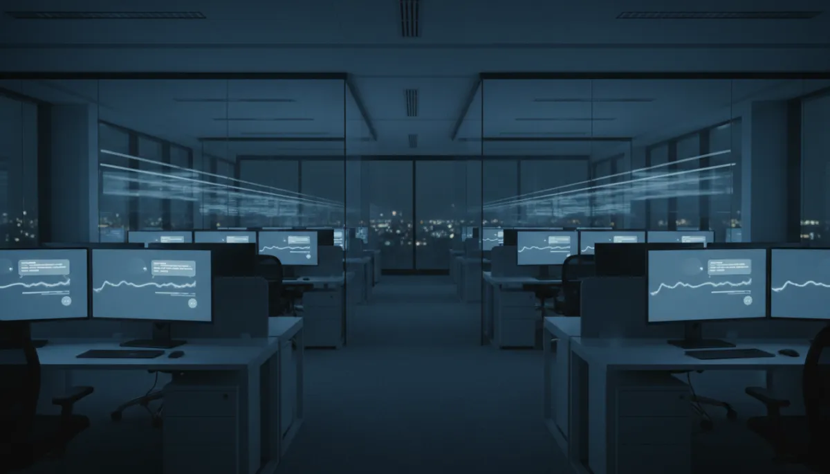 AI intake handling after-hours customer inquiries in an empty operations office