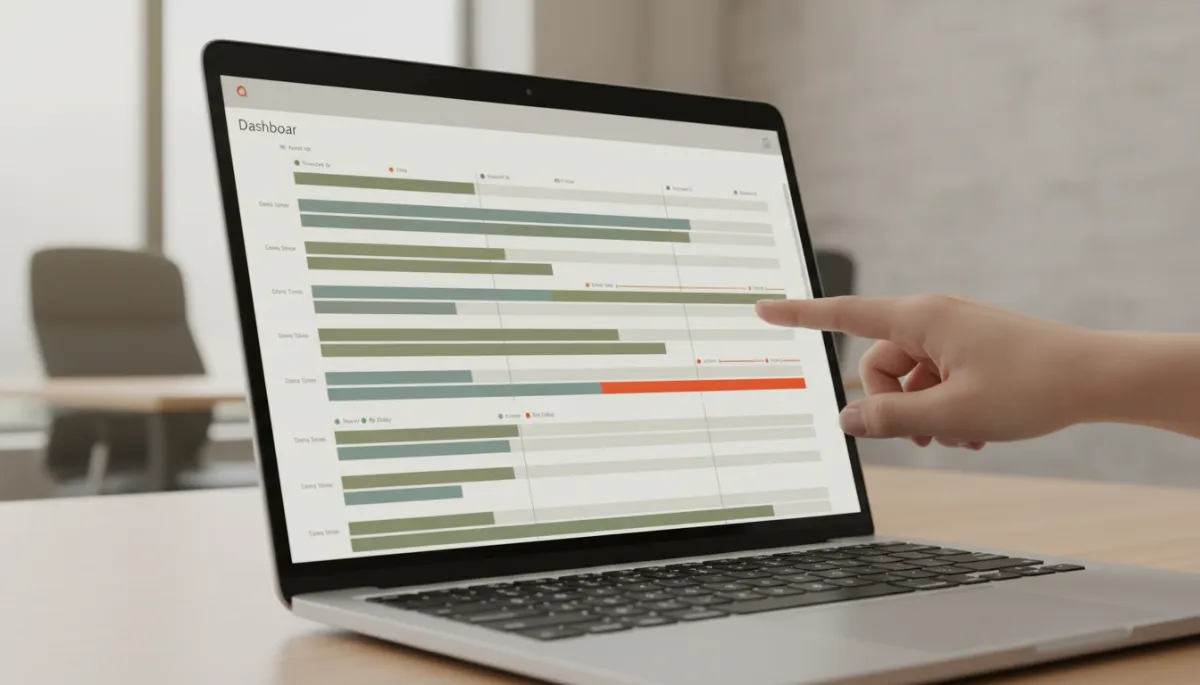 Operations dashboard showing delays at handoff points