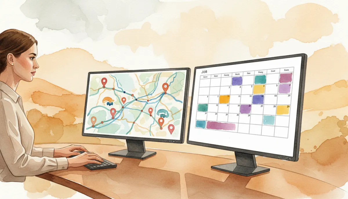 Dispatcher aligning routes, calendars, and job constraints for realistic schedules Dispatcher aligning routes, calendars, and job constraints for realistic schedules