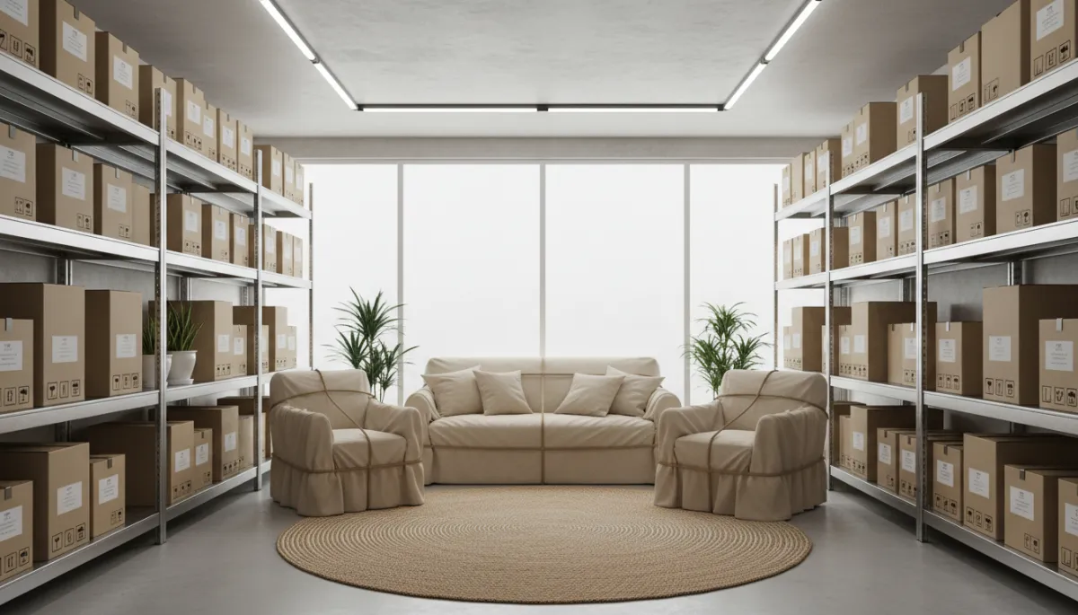 Organised storage unit holding household belongings safely during a delay Organised storage unit holding household belongings safely during a delay