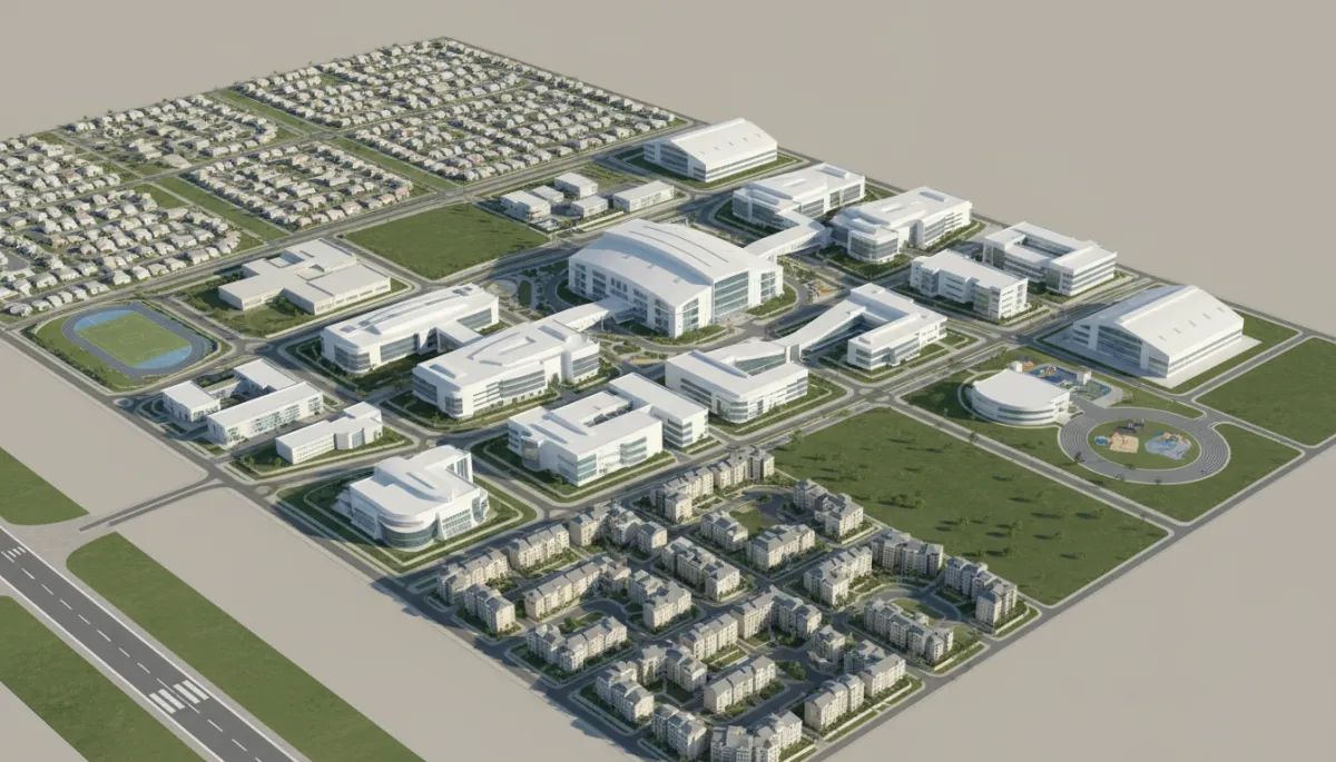 Aerospace manufacturing campus located near residential neighborhoods on the Space Coast Aerospace manufacturing campus located near residential neighborhoods on the Space Coast