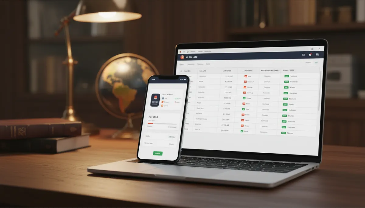 AI call dashboard showing captured leads and booked appointments