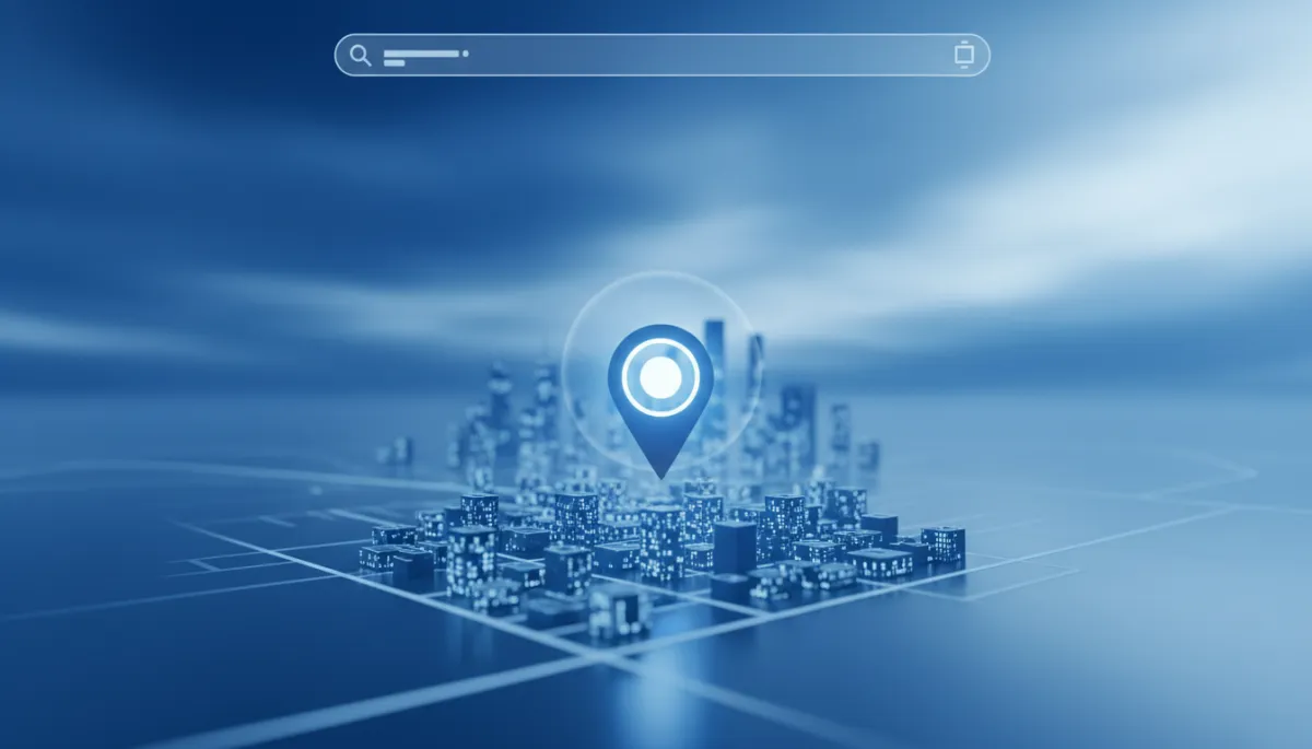 Map with a highlighted local search result pin for a med spa