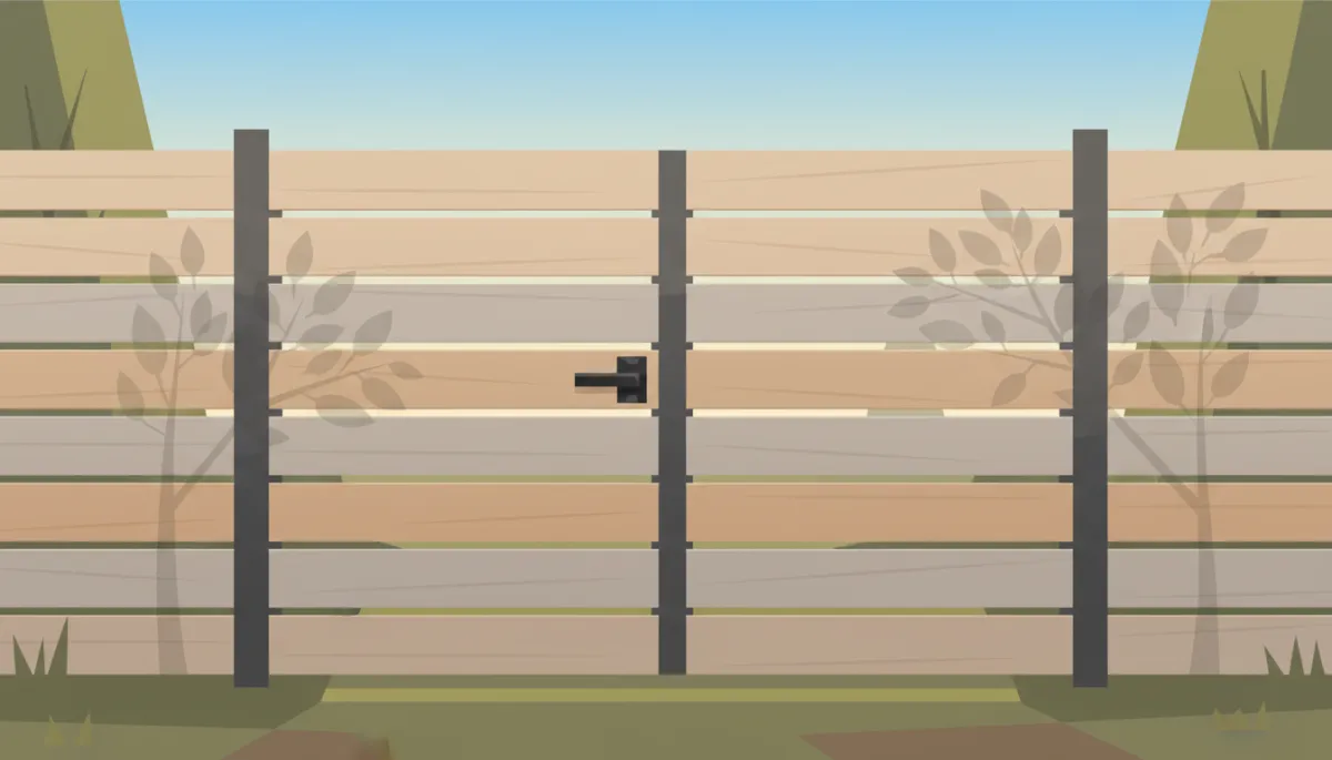 Well-built privacy fence and secure gate in a Waterloo backyard