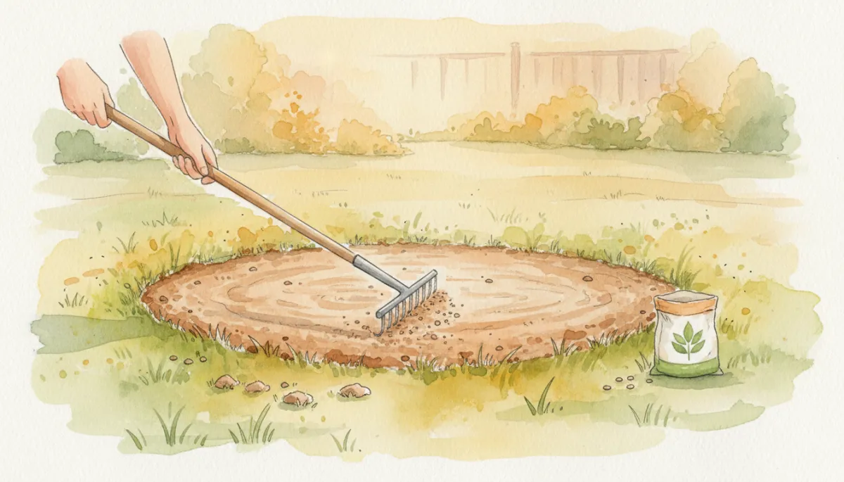 Area where a stump has been ground down and yard is being leveled Area where a stump has been ground down and yard is being leveled