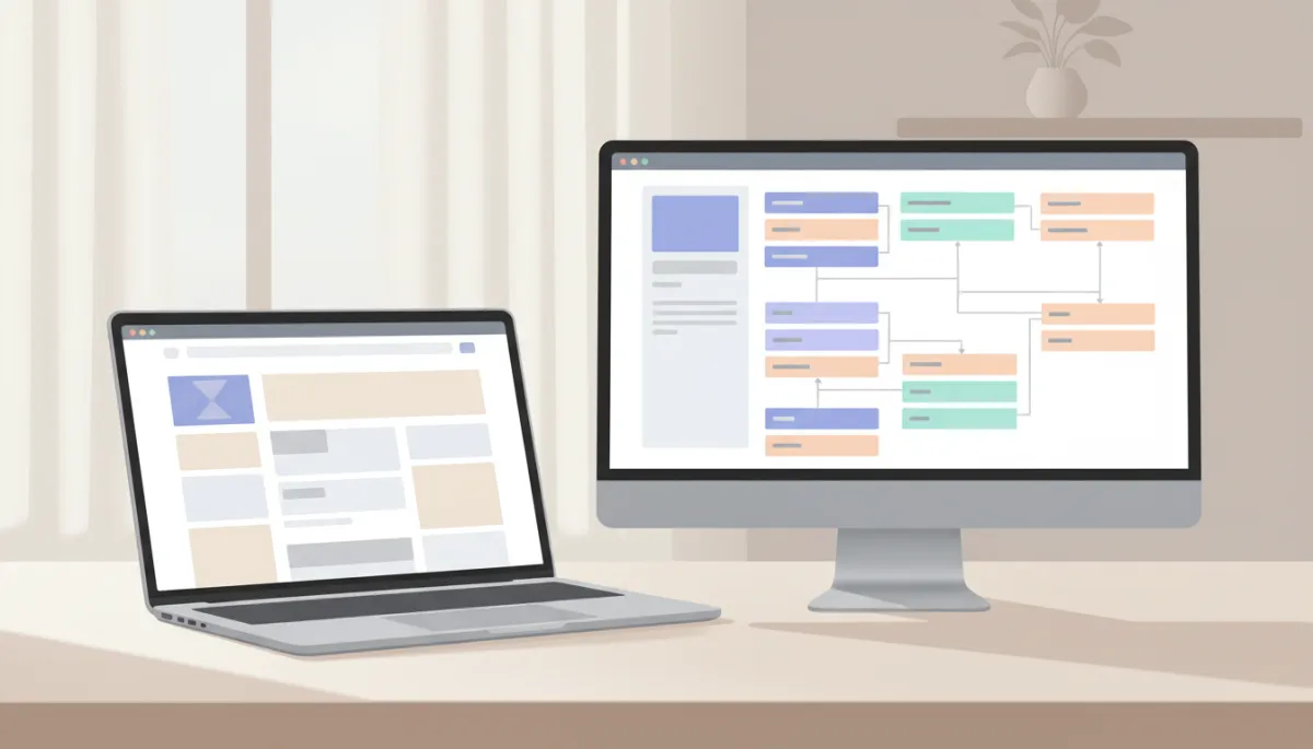 Laptop showing a website next to a structured data testing tool on a monitor