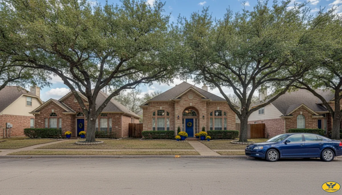 San Antonio neighborhood street suitable for JBSA commutes