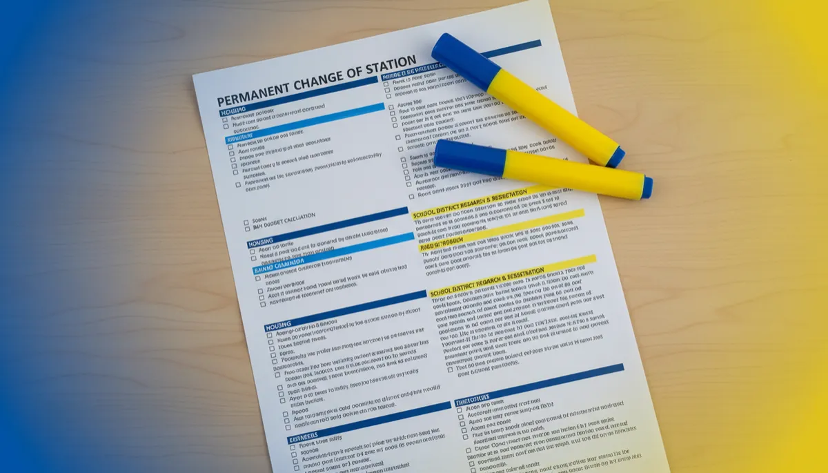 Checklist for planning furnished PCS housing in San Antonio