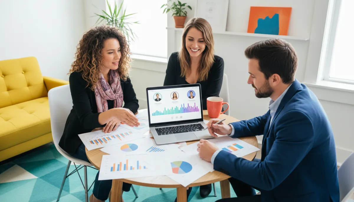 Local professionals planning a collaborative marketing project