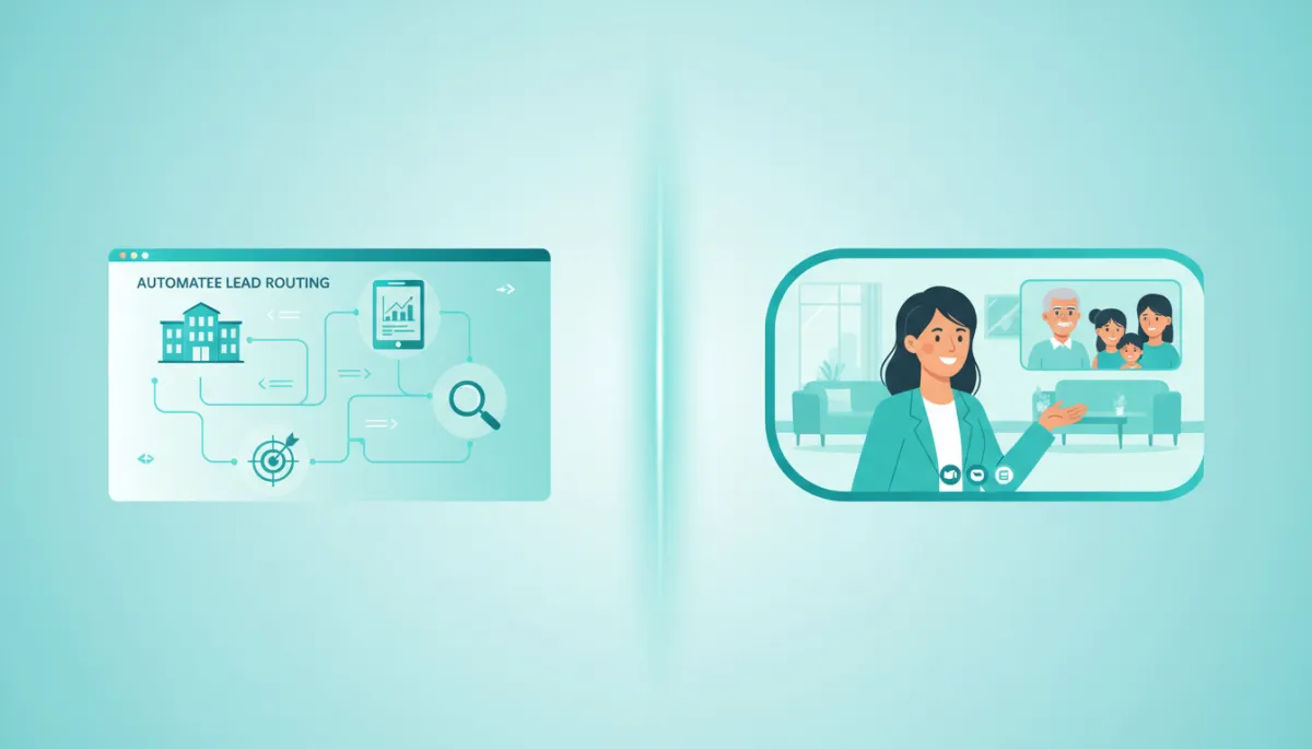 Automated lead routing working alongside human sales follow-up