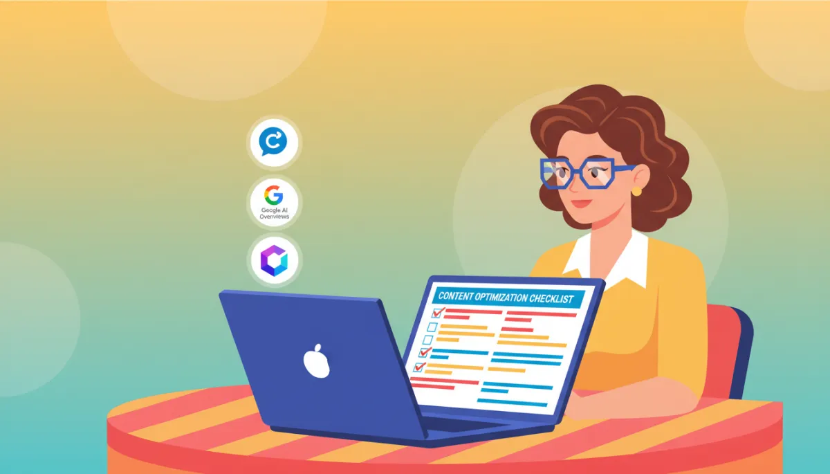 Marketing manager optimizing content for AI citation
