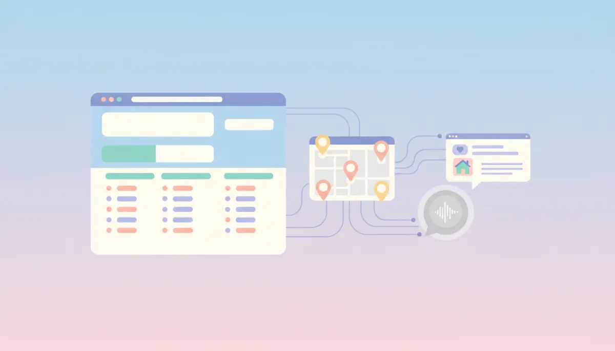 Structured senior care content feeding into an AI recommendation