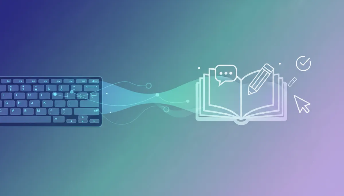 Person placing a wooden block on a staircase of blocks in an office