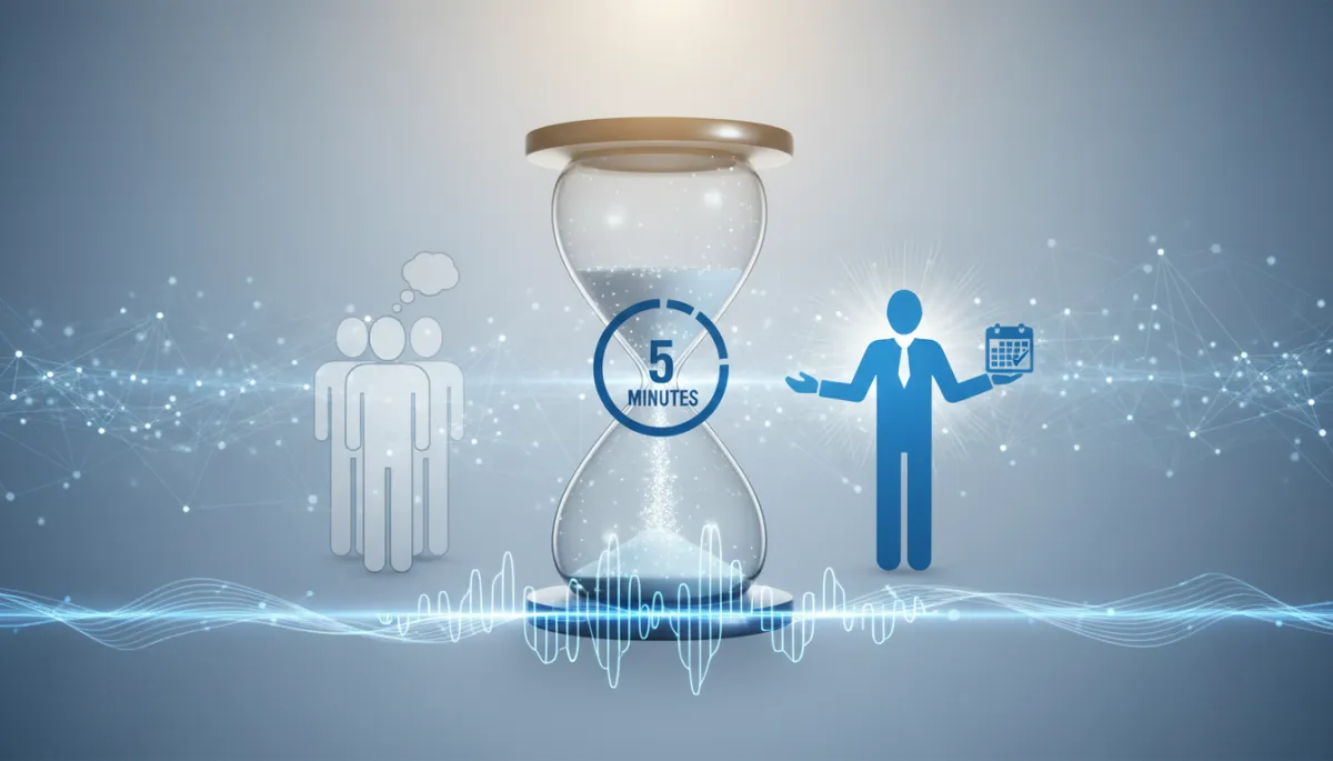 Senior market advisor in office with smartphone notification