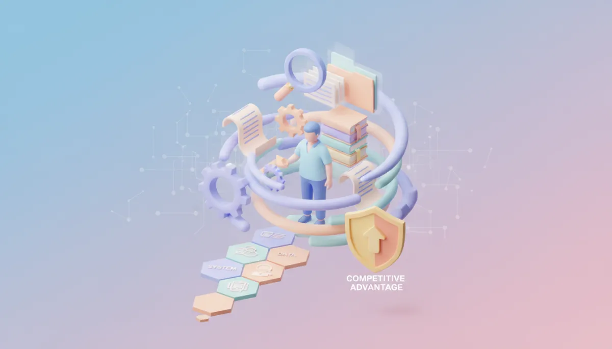 Worried Medicare agent with audit letters and compliance dashboard