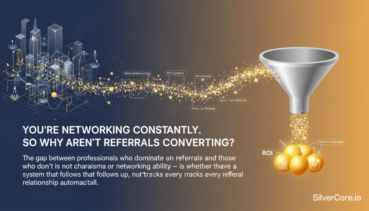 Professional networking meeting in a neutral-toned office setting